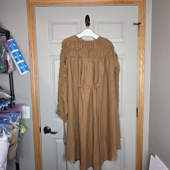NWT Brandy Joy Joyfolie Camel Brown Flowy Prairie Kimono Duster Lg Cardigan - Picture 10 of 11